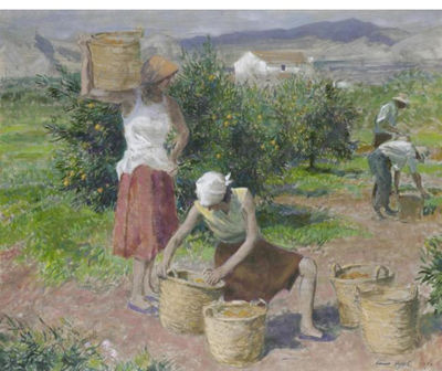 ORANGE PICKERS, VALENCIA