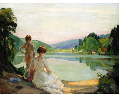 SUMMER EVENING by Ernst DJ Hodel II - Auction record, sale price, and art valuation. Compare with similar artists and explore comparable artworks.
