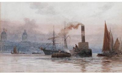GREENWICH; ST PAUL'S FROM BANKSIDE (a pair)