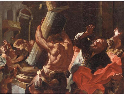 SAMSON DESTROYING THE HOUSE OF PHILISTINES