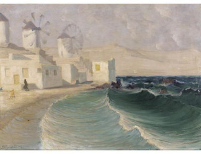 BEACH SCENE AT MYKONOS by Dimos Braesas - Auction record, sale price, and art valuation. Compare with similar artists and explore comparable artworks.
