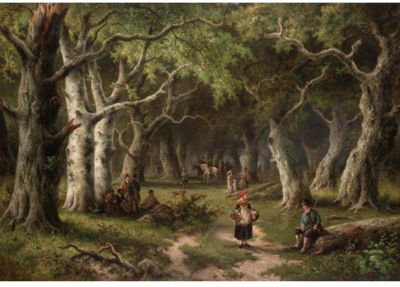Sample artwork by Hendrik Barend Koekkoek (1849 - 1909), known for landscape, figure, genre - View similar artists and auction records