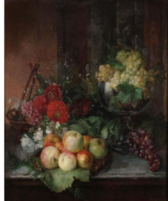 STILL LIFE OF FRUIT AND FLOWERS