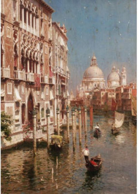 CANAL GRANDE E SALUTE by Rubens Santoro - Auction record, sale price, and art valuation. Compare with similar artists and explore comparable artworks.
