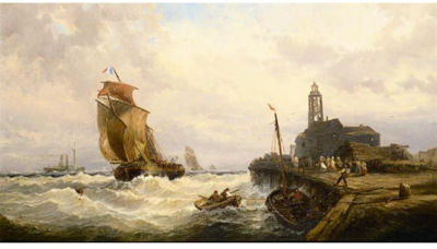 A FRENCH BARGE ENTERING HARBOUR by George Gregory - Auction record, sale price, and art valuation. Compare with similar artists and explore comparable artworks.