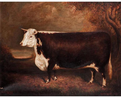 MERRY AGNES - 33RD, CHAMPION HEREFORD HEIFER by Herbert St John Jones - Auction record, sale price, and art valuation. Compare with similar artists and explore comparable artworks.