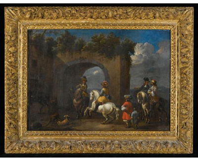 HORSEMEN BY AN ARCH