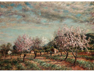 ALMOND BLOSSOM AND ARTICHOKES by Mark Fisher - Auction record, sale price, and art valuation. Compare with similar artists and explore comparable artworks.