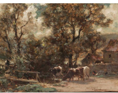 Sample artwork by Owen Bowen (1873 - 1967), known for windmill and coastal scene painting - View similar artists and auction records