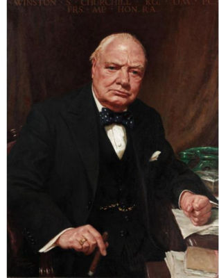 PORTRAIT OF SIR WINSTON CHURCHILL