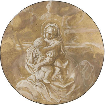 RECTO: MADONNA AND CHILD IN A LANDSCAPE;VERSO: A SKETCH OF THE MADONNA