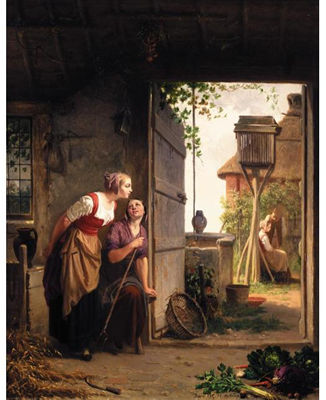 LISTENING AT THE DOOR