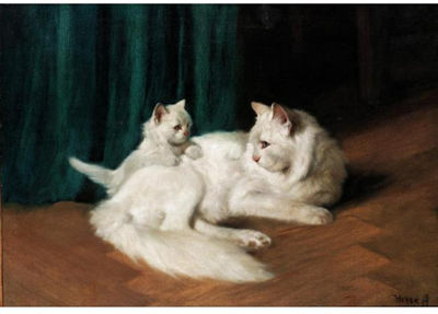FELINE WITH HER KITTEN