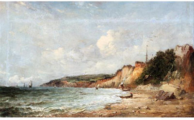 COASTAL VIEW, PROBABLY THE ISLE OF WIGHT