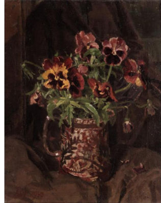 PANSIES IN A JUG
