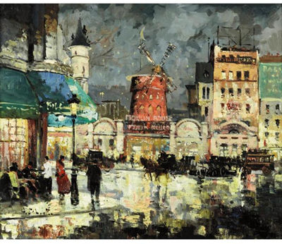 Sample artwork by Henri Alexis Schaeffer (1900 - 1975), known for urban paris scene painting - View similar artists and auction records