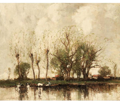 A DUTCH CANAL SIDE by William Alfred Gibson - Auction record, sale price, and art valuation. Compare with similar artists and explore comparable artworks.