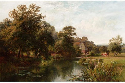 A BRIGHT MORNING ON THE MOLE NEAR DORKING