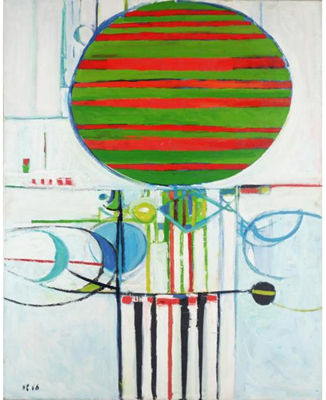 Sample artwork by Henry Cliffe (1919 - 1983), known for abstract sculpture, painting and printmaking - View similar artists and auction records