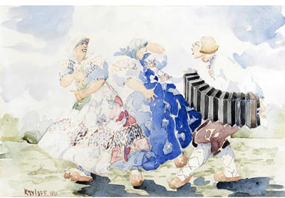 PEASANTS MAKING MUSIC