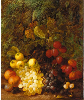 Still Life of Grapes, Plums, Peaches and Apples
