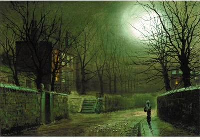 View of Knostrop Hall in Moonlight