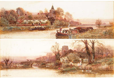 Sample artwork by Walter Stuart Lloyd (1845 - 1959), known for marine and landscape painting - View similar artists and auction records