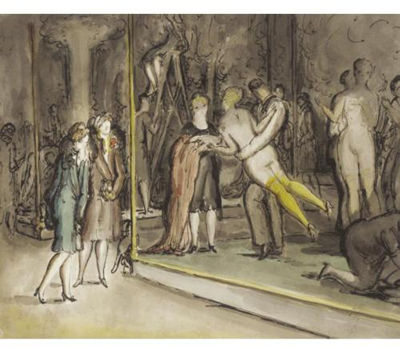 Sample artwork by Harry Hope Read (1882 - 1959), known for abstract figure, landscape and genre painting, pen and ink drawing of nudes - View similar artists and auction records