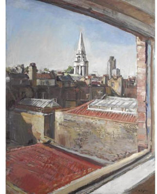 Sample artwork by Anthony Eyton (Born 1923), known for figurative painting grounded in direct observation, spanning landscapes, interiors, still lifes, and the nude - View similar artists and auction records