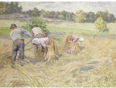 Harvesters in a Landscape
