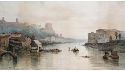A RIVER VIEW, ROME by Ettore Roesler Franz - Auction record, sale price, and art valuation. Compare with similar artists and explore comparable artworks.