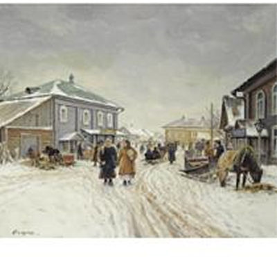 VILLAGE IN WINTER