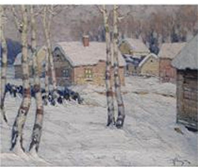 WINTER LANDSCAPE by Ohannes Alhazian - Auction record, sale price, and art valuation. Compare with similar artists and explore comparable artworks.