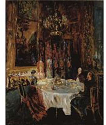 THE DINNER PARTY by Alexis Paul Arapoff - Auction record, sale price, and art valuation. Compare with similar artists and explore comparable artworks.