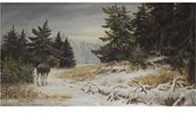 ELK IN A WINTER LANDSCAPE by Alexi Stepanovitch (Alexie) Stepanov - Auction record, sale price, and art valuation. Compare with similar artists and explore comparable artworks.