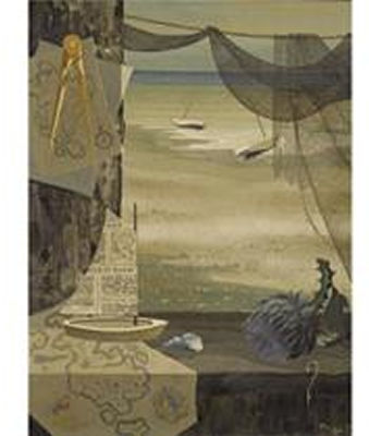 MARINE STILL LIFE WITH THISTLE