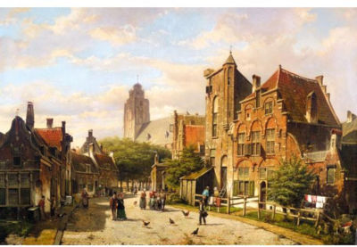 A DUTCH STREET by Willem Koekkoek - Auction record, sale price, and art valuation. Compare with similar artists and explore comparable artworks.
