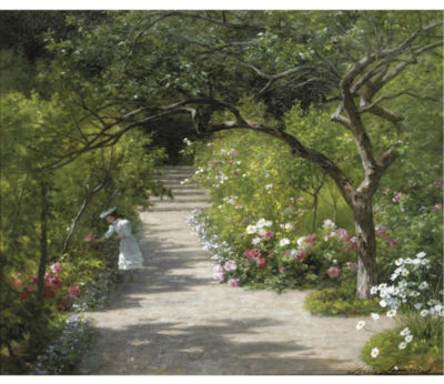 GIRL PICKING ROSES