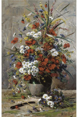 POPPIES, MARGORIES, AND CORNFLOWERS