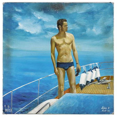 PORTRAIT DU BARON DE REDÉ À SAINT-JEAN-CAP-FERRAT EN AOÛT 1971