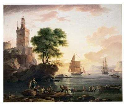 Sample artwork by Jean-Henry D'Arles (1734 - 1784), known for marine painting, mythological landscape scenes, seascapes - View similar artists and auction records