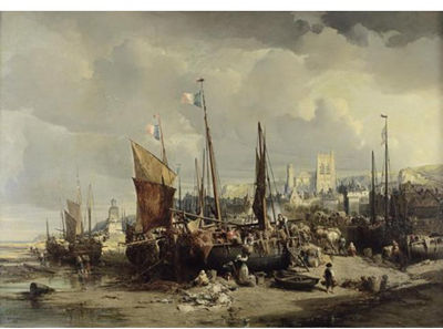 RETOUR DE PÊCHE À MARÉE BASSE by Jules Achille Noel - Auction record, sale price, and art valuation. Compare with similar artists and explore comparable artworks.