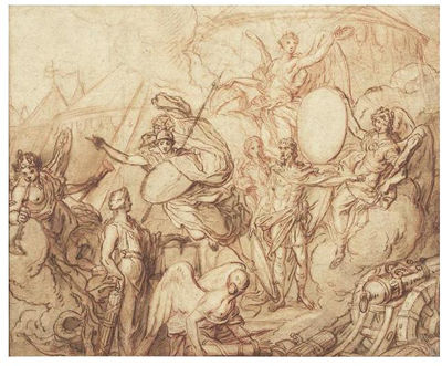 ALLÉGORIE DE LA PAIX ET DE LA GUERRE by Antoine Dieu - Auction record, sale price, and art valuation. Compare with similar artists and explore comparable artworks.