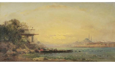 BOAT OFF CONSTANTINOPLE by Henri Duvieux - Auction record, sale price, and art valuation. Compare with similar artists and explore comparable artworks.