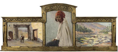 ORIENTALIST TRIPTYCH, THREE OILS ON PANEL, ONE SIGNED. MOST PROBABLY VIEWS OF ALGERIA AND AN ALGERIAN YOUNG GIRL by Marcel Canet - Auction record, sale price, and art valuation. Compare with similar artists and explore comparable artworks.
