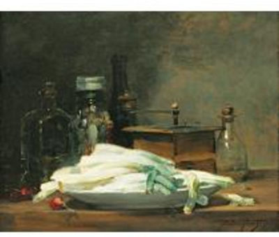 LE PLAT D'ASPERGES by Denis Pierre Bergeret - Auction record, sale price, and art valuation. Compare with similar artists and explore comparable artworks.