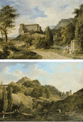 PAYSAGE ARCADIEN, PAYSAGE AVEC DIANE AU BAIN SURPRISE PAR ACTÉON