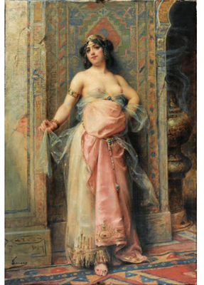 JEUNE ORIENTALE AU BRÛLE-PARFUMS by Adrien Henri Tanoux - Auction record, sale price, and art valuation. Compare with similar artists and explore comparable artworks.