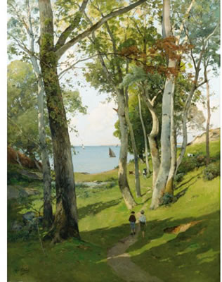 DEUX GARÇONS SUR UN CHEMIN, MARCHANT VERS LA MER by Paul Lecomte - Auction record, sale price, and art valuation. Compare with similar artists and explore comparable artworks.