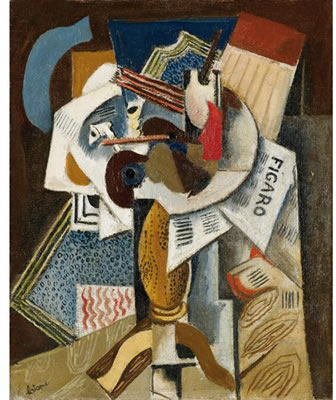 Sample artwork by Louis Robert Arthur Latapie (1891 - 1972), known for cubist and mod figurative painting, book illustration - View similar artists and auction records
